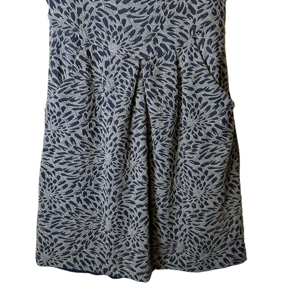 Anthropologie‎ Deletta Floral Caledonia Dress Blue Gray NWT Size Medium - Picture 4 of 15